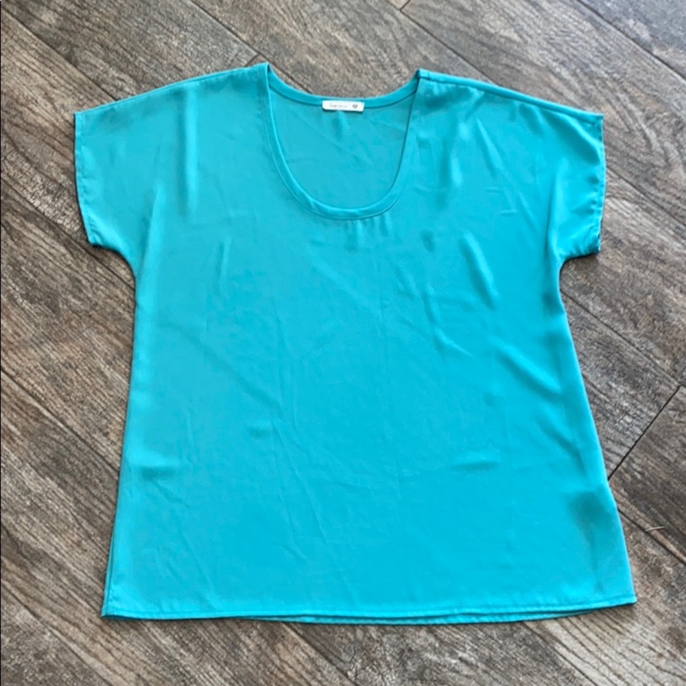 Soprano turquoise flowy top